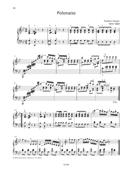 page one of Polonaise in G minor (Piano Solo)