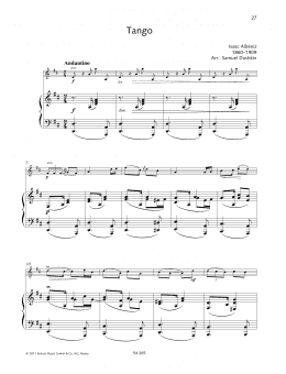 page one of Tango (String Solo)
