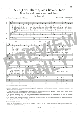 page one of Nu sijt willekome, Jesu lieven Heer (Choir)