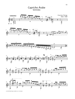 page one of Capricho Arabe (Solo Guitar)
