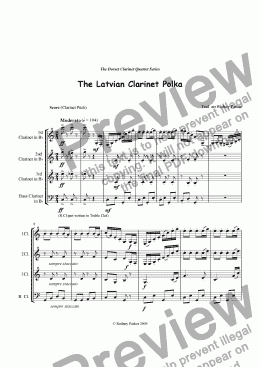 page one of The Latvian Clarinet Polka