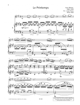 page one of Le Printemps (Woodwind Solo)