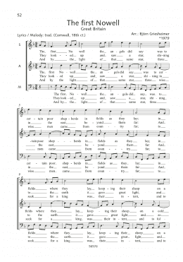 page one of The First Nowell (SAB Choir)