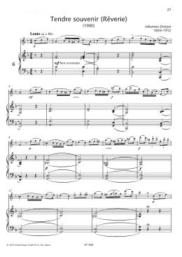 page one of Tendre souvenir (Woodwind Solo)