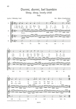 page one of Dormi, Dormi, Bel Bambin (Choir)