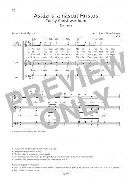 page one of Astazi s-a nascut Hristos (SATB Choir)