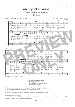 page one of Mennybol az angyal (Choir)