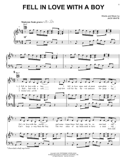 page one of Fell In Love With A Boy (Piano, Vocal & Guitar Chords (Right-Hand Melody))