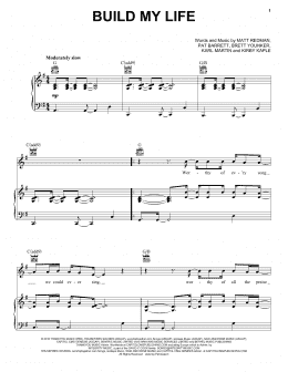page one of Build My Life (Piano, Vocal & Guitar Chords (Right-Hand Melody))