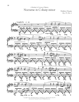 page one of Nocturne, Op. 27, No. 1 (Piano Solo)