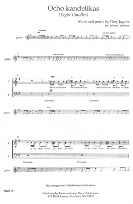 page one of Ocho Kandelikas (8 Candles) (SATB Choir)