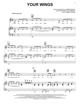 page one of Your Wings (Piano, Vocal & Guitar Chords (Right-Hand Melody))