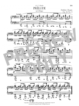 page one of Prélude in E Major, Op. 28, No. 9 (Piano Solo)