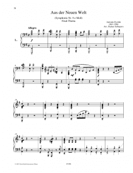 page one of New World Symphony (Piano Duet)