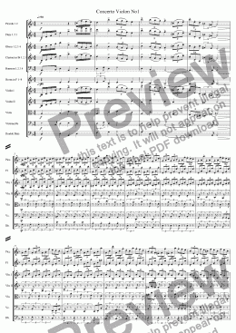 page one of Concerto Violon No1