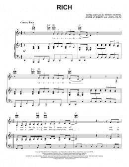 page one of Rich (Piano, Vocal & Guitar Chords (Right-Hand Melody))