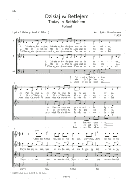 page one of Dzisiaj w Betlejem (Choir)