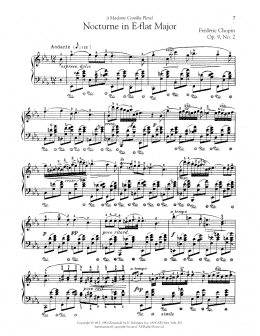 page one of Nocturne, Op. 9, No. 2 (Piano Solo)