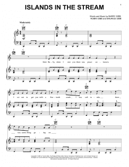 page one of Islands In The Stream (Piano, Vocal & Guitar Chords (Right-Hand Melody))