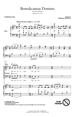 page one of Benedicamus Domino (TB Choir)