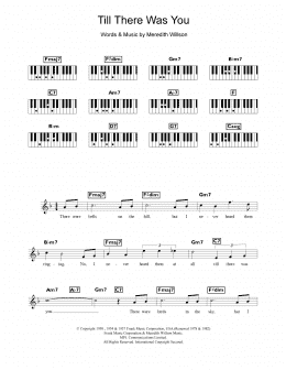page one of Till There Was You (from The Music Man) (Piano Chords/Lyrics)