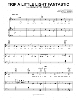page one of Trip A Little Light Fantastic (from Mary Poppins Returns) (Piano, Vocal & Guitar Chords (Right-Hand Melody))