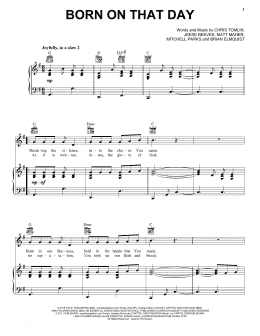 page one of Born On That Day (Piano, Vocal & Guitar Chords (Right-Hand Melody))