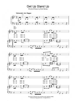 page one of Get Up Stand Up (Piano, Vocal & Guitar Chords)