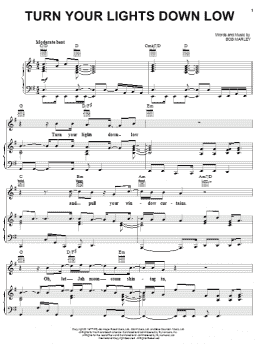page one of Turn Your Lights Down Low (Piano, Vocal & Guitar Chords (Right-Hand Melody))