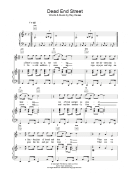 page one of Dead End Street (Piano, Vocal & Guitar Chords)