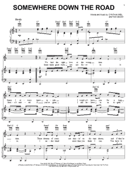 page one of Somewhere Down The Road (Piano, Vocal & Guitar Chords (Right-Hand Melody))