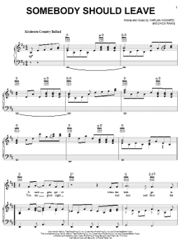page one of Somebody Should Leave (Piano, Vocal & Guitar Chords (Right-Hand Melody))