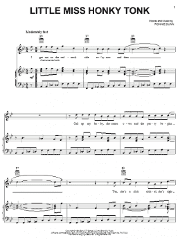 page one of Little Miss Honky Tonk (Piano, Vocal & Guitar Chords (Right-Hand Melody))