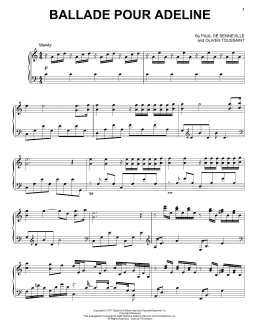 page one of Ballade Pour Adeline (Piano Solo)