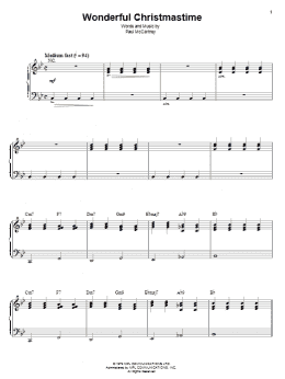 page one of Wonderful Christmastime (Piano & Vocal)
