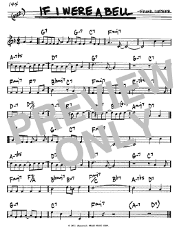page one of If I Were A Bell (Real Book – Melody & Chords – C Instruments)