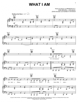 page one of What I Am (Piano, Vocal & Guitar Chords (Right-Hand Melody))