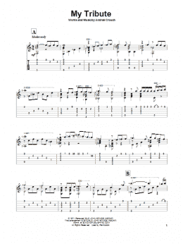 page one of My Tribute (Solo Guitar)