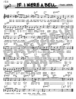 page one of If I Were A Bell (Real Book – Melody, Lyrics & Chords)