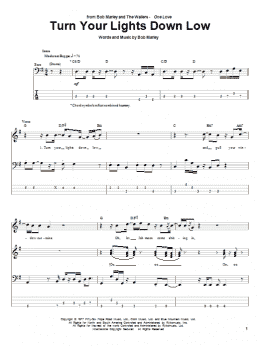 page one of Turn Your Lights Down Low (Bass Guitar Tab)