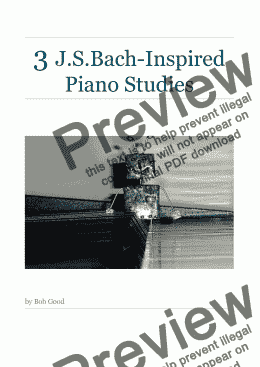 page one of A Collection of 3 J.S.Bach-inspired Studies for Solo Piano