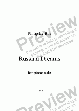 page one of Russian Dreams