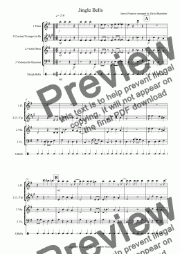 page one of Jingle Bells (Jazzy Style!) for Mixed Trio