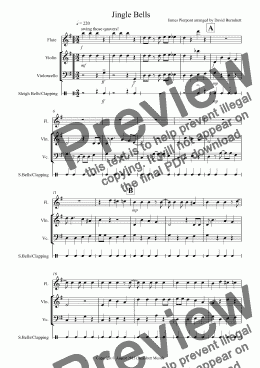 page one of Jingle Bells (Jazzy Style!) for Flute, Violin and Cello
