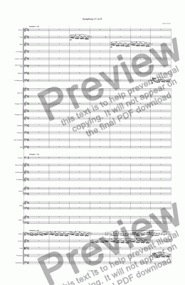 page one of Symphony #1 in D 4th Movement 