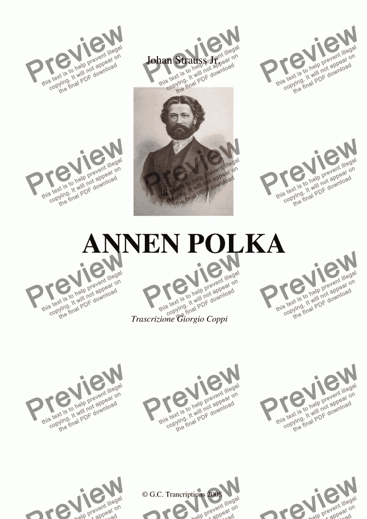 page one of Annen Polka 