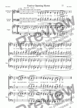 page one of Festive Opening Hymn