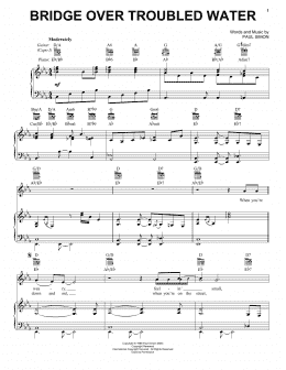 page one of Bridge Over Troubled Water (Vocal Pro + Piano/Guitar)