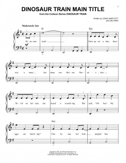 page one of Dinosaur Train Main Title (Easy Piano)