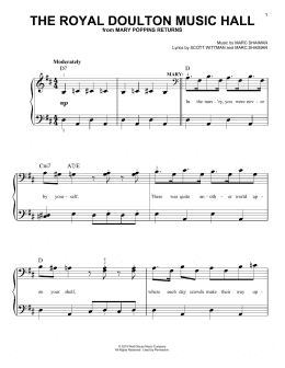 page one of The Royal Doulton Music Hall (from Mary Poppins Returns) (Easy Piano)